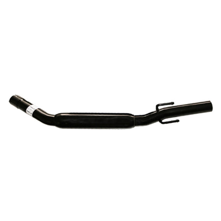 Commodore VY SER II V6 Sedan 2.5" Catback Exhaust Muffler And Hotdog in black steel with mounting hooks and curved tubing
