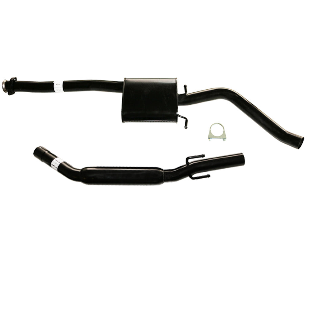 Commodore VY SER II V6 Ute Wag 2.5" Catback Exhaust Muffler And Hotdog, black coated steel construction