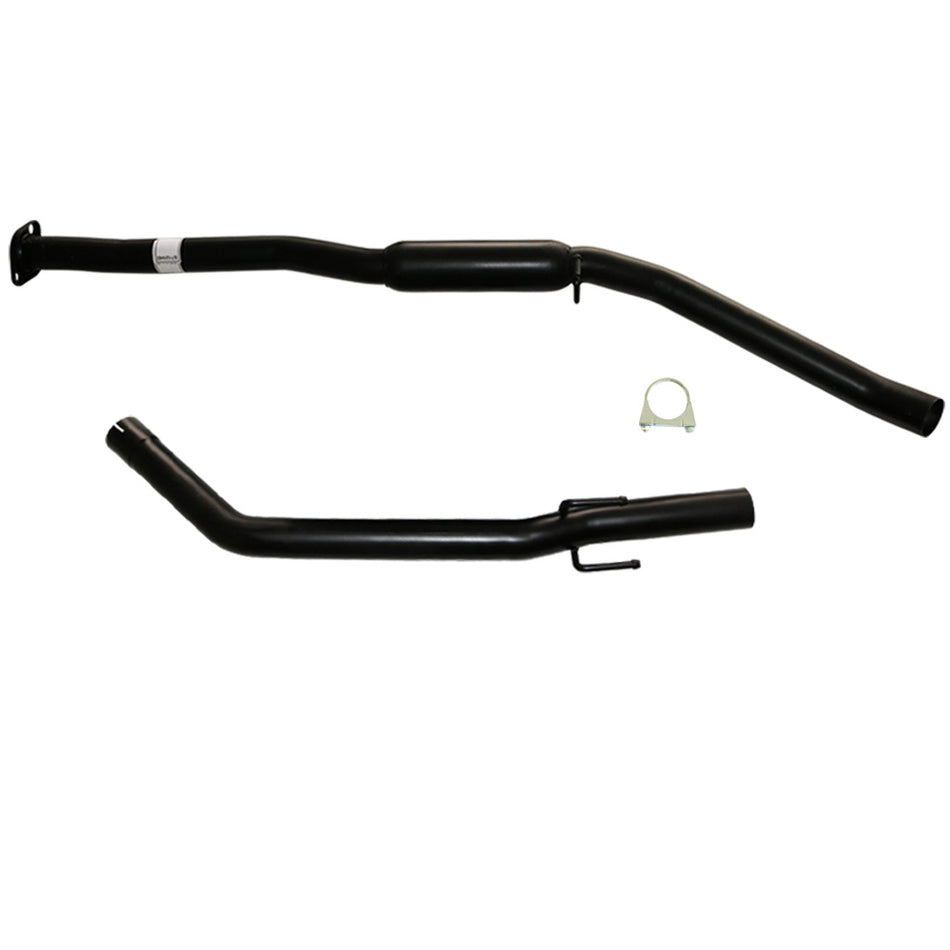 Holden Commodore VY SERIES II V6 Ute Wag 2.5" Catback Exhaust Hotdog & Tailpipe in black steel tubing with mounting bracket