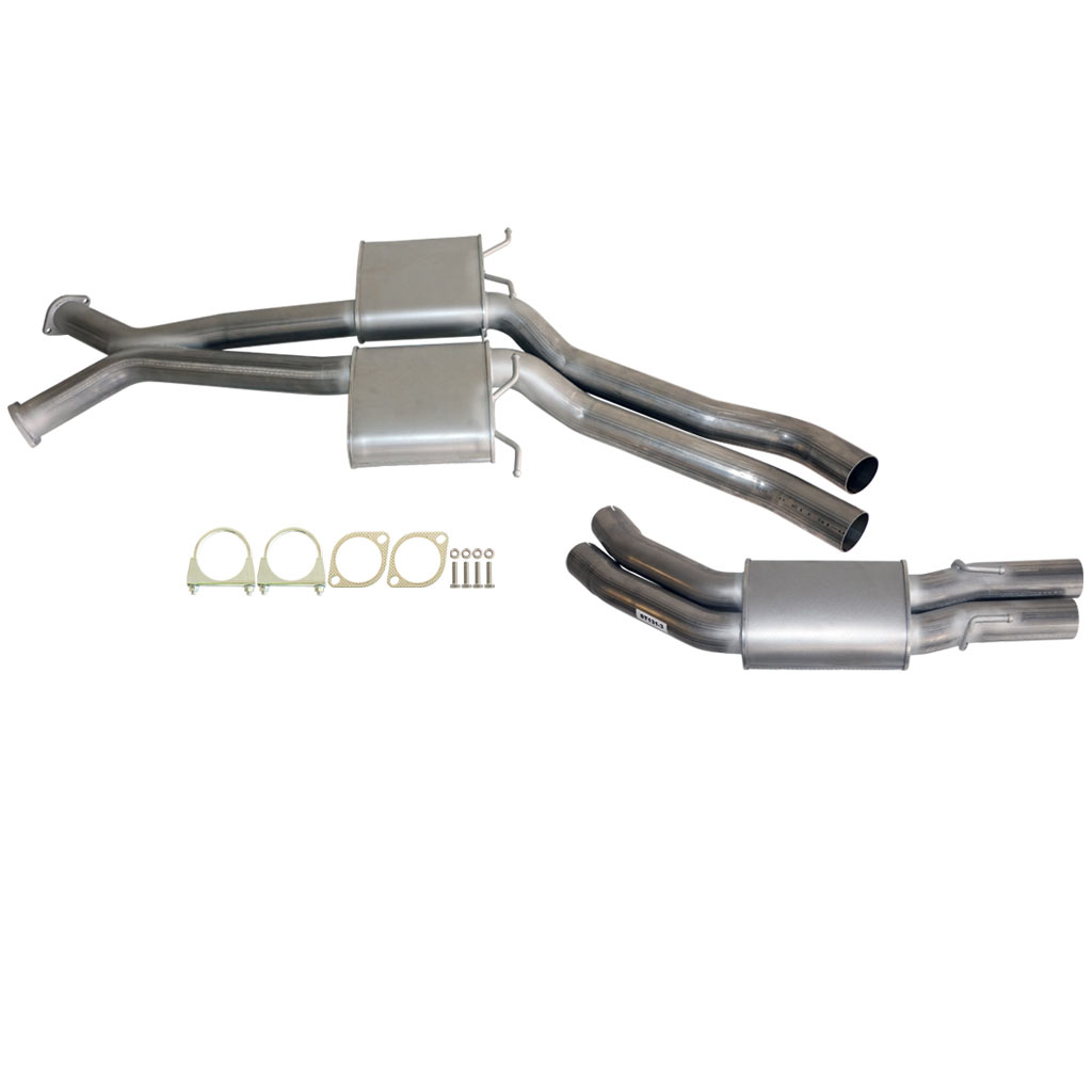 Holden Commodore VT VX VY VZ V8 Sedan Twin 3 Inch Exhaust With Mufflers stainless steel dual muffler system and gaskets