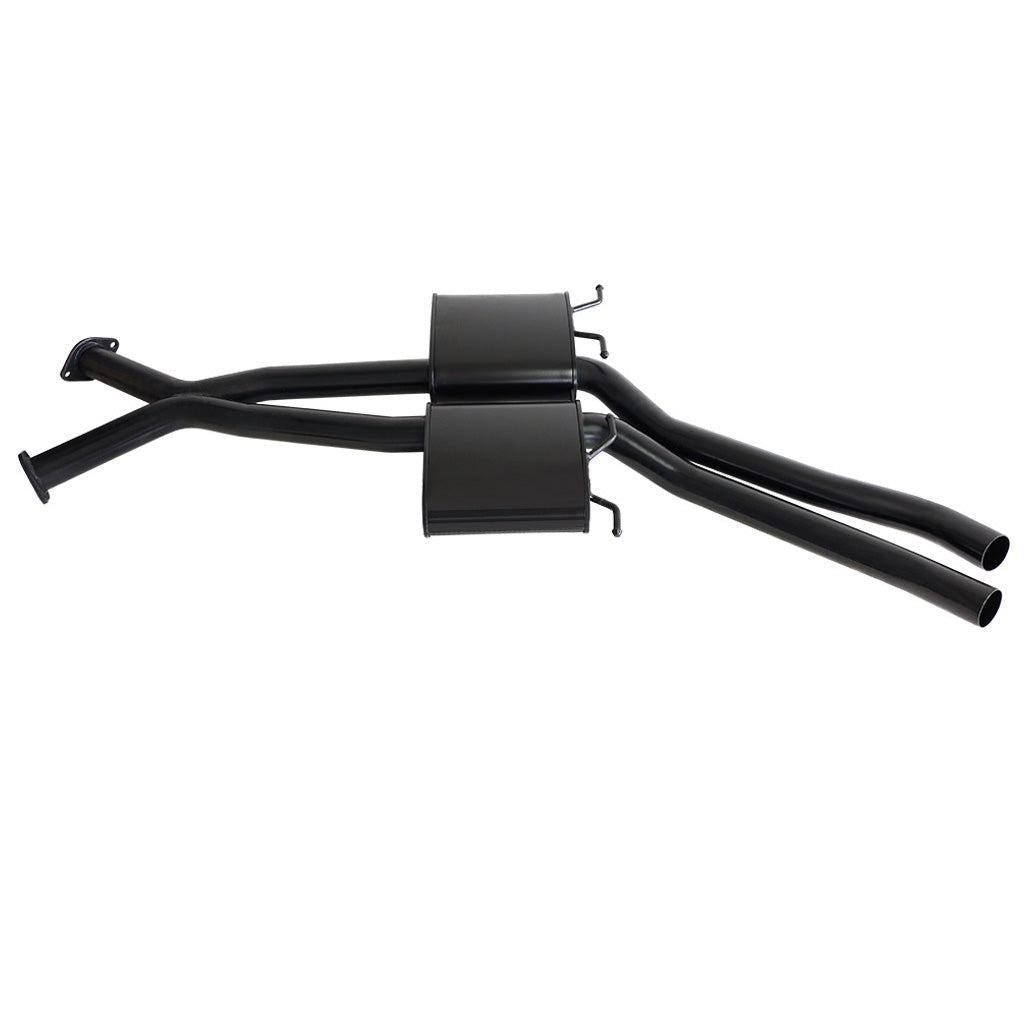 Holden Commodore VT VX VY VZ V8 & VZ V6 Sedan Twin 2.5" Exhaust -Muffler/Hotdog black steel dual muffler system