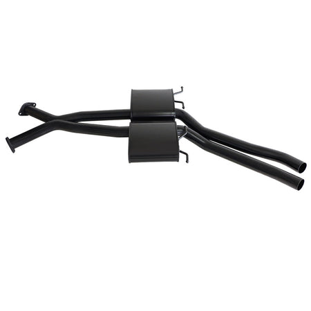 Holden Commodore VT VX VY VZ V8 & VZ V6 Sedan Twin 2.5 Inch Exhaust With Muffler in black steel design