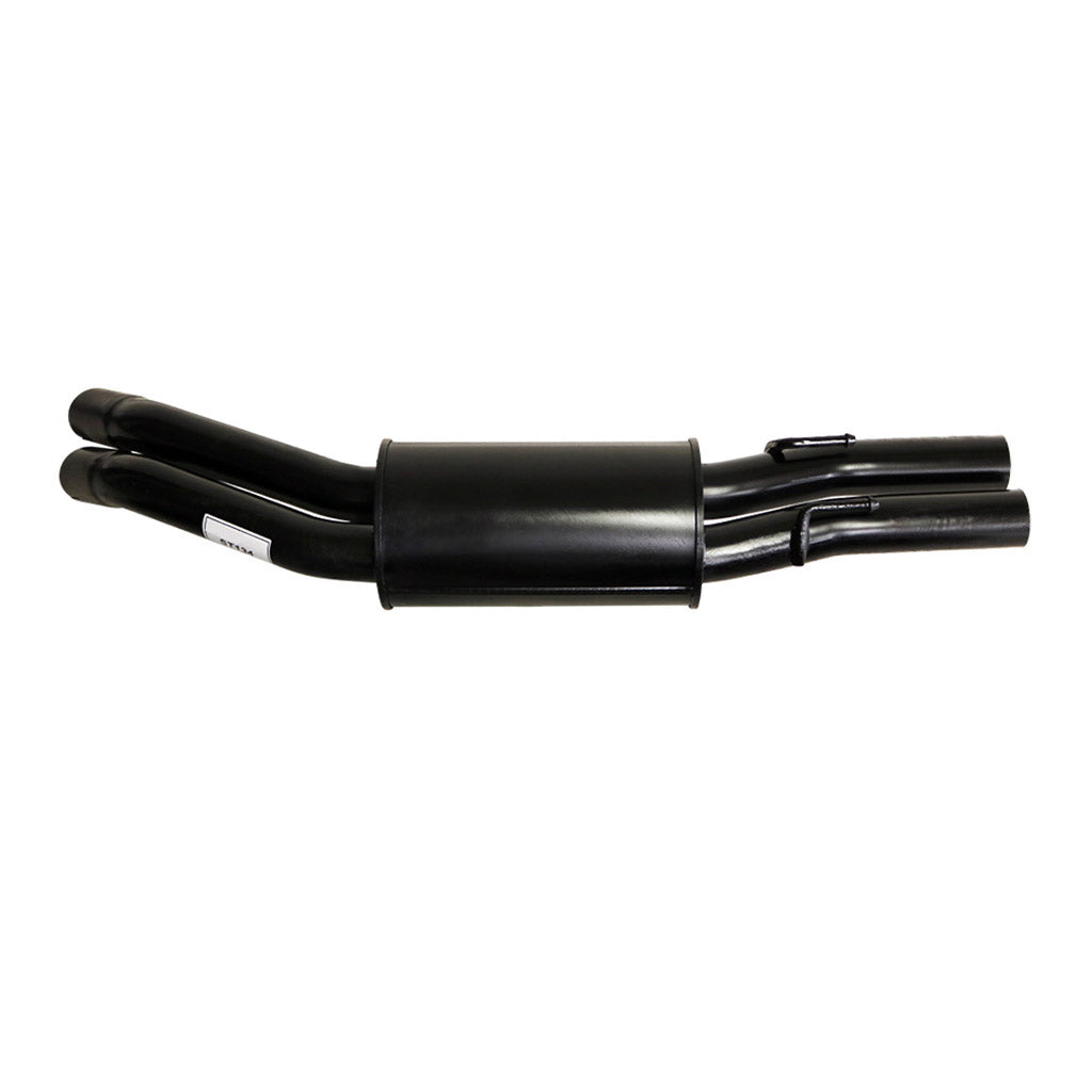 Holden Commodore VT VX VY VZ V8 And VZ V6 Ute Wag Twin 2.5" Exhaust With Muffler in black steel construction