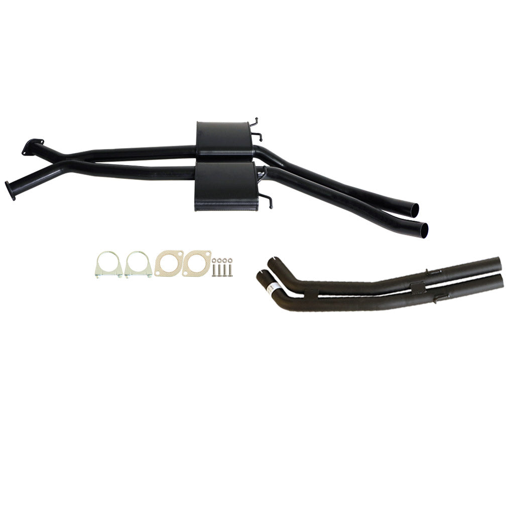 Holden Statesman WH WK WL V8 5.7L 6L Twin 2.5" Catback Exhaust Muffler/Tailpipe with mounting hardware and pipes.