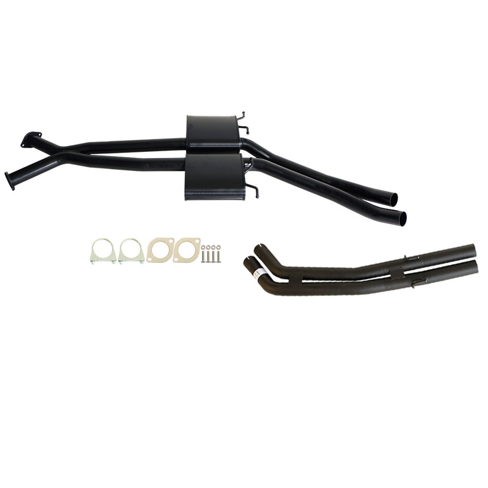Holden Statesman WH WK WL V8 5.7L 6L Twin 2.5" Catback Exhaust Muffler/Tailpipe with mounting hardware and pipes.