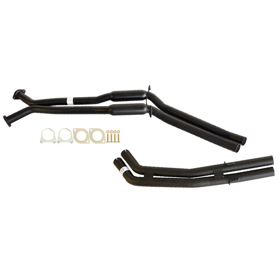 Holden Statesman WH WK WL V8 5.7L 6L Twin 2.5" Catback Exhaust Hotdog/Tailpipe with mounting hardware in black finish