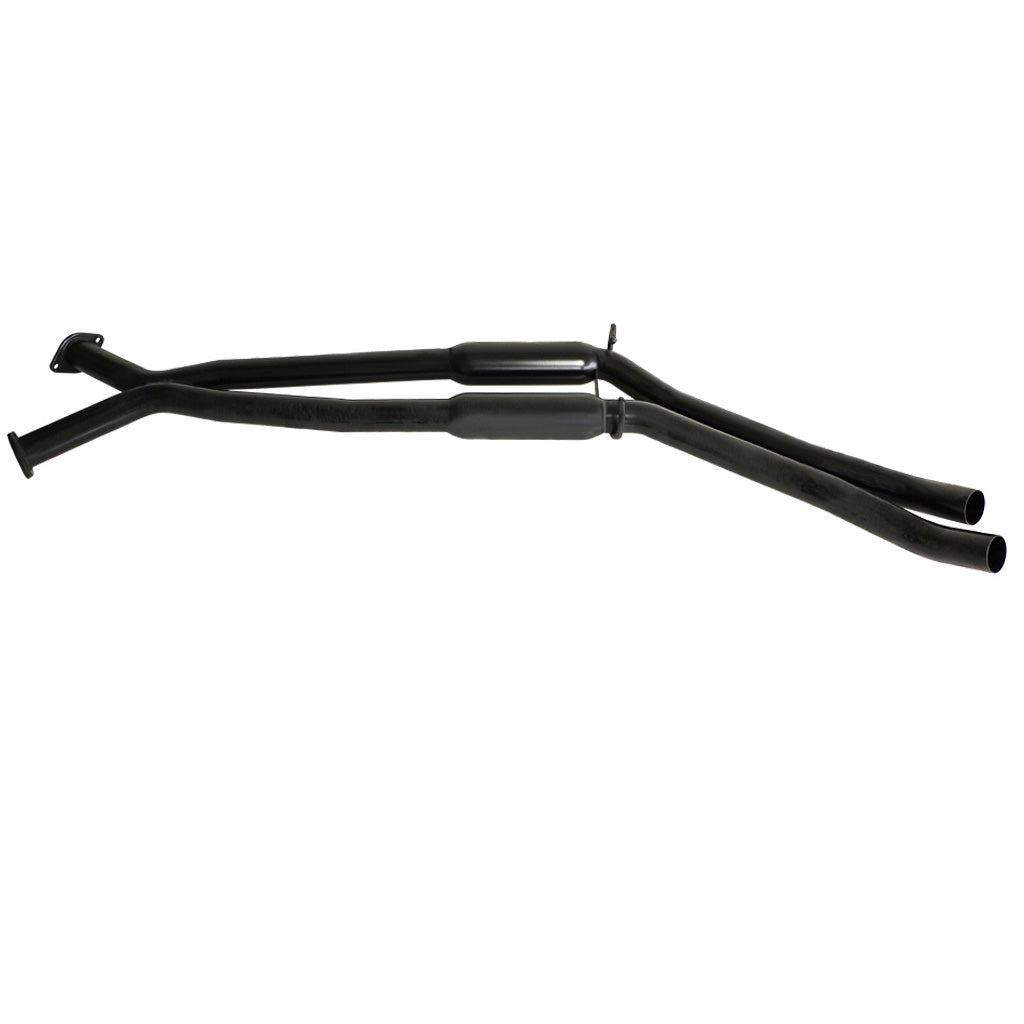 Holden Statesman WH WK WL V8 5.7L 6L Twin 2.5" Catback Exhaust - Hotdog/Muffler, black steel tubing