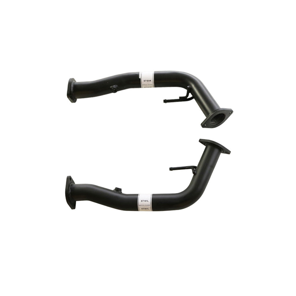 Commodore VE VF V6 V8 Sed Wag Twin 2.5" Catback Exhaust Hdx Pipe And Angle Tips in black steel tubes