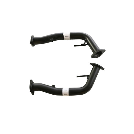 Commodore VE VF V6 V8 Sed Wag Twin 2.5" Catback Exhaust Hdx Pipe And Angle Tips in black steel tubes