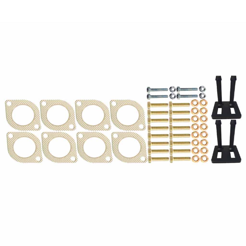 Commodore VE VF V6 V8 Sed Wag Twin 2.5" Catback Exhaust Hdx Pipe And Angle Tips gasket and fitting hardware kit