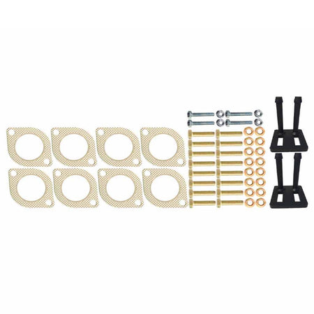 Commodore VE VF V6 V8 Sed Wag Twin 2.5" Catback Exhaust Hdx Pipe And Angle Tips gasket and fitting hardware kit