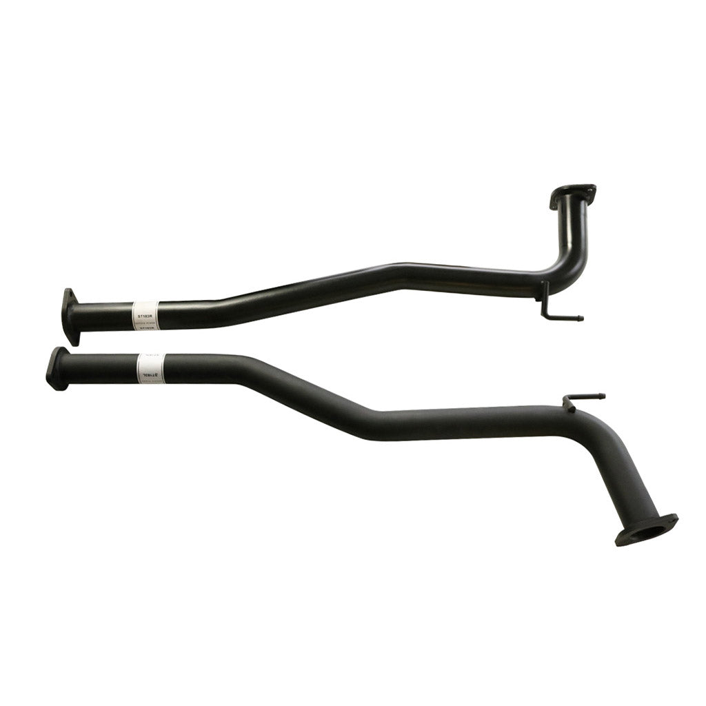 Commodore VE VF V6 V8 Sed Wag Twin 2.5" Catback Exhaust Hdx Pipe And Angle Tips in black steel tubes