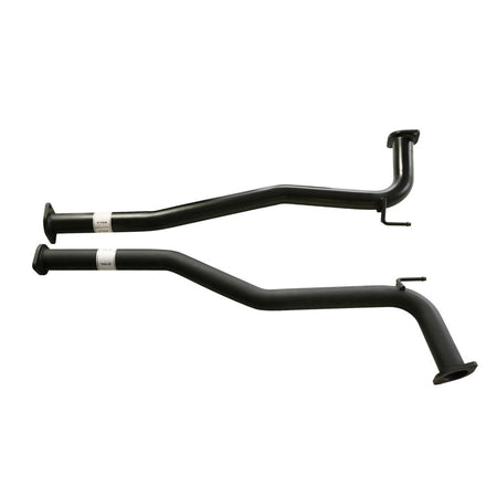 Commodore VE VF V6 V8 Sed Wag Twin 2.5" Catback Exhaust Hdx Pipe And Angle Tips in black steel tubes