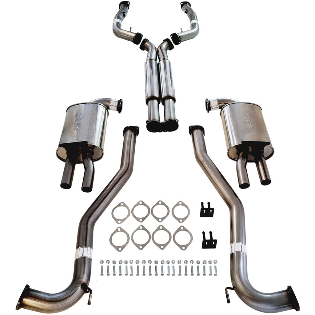XPS Commodore VF Sedan Wagon HSV V8 (Non-LSA) Twin 3 Inch Stainless Steel Cat Back Exhaust with mufflers and hardware kit