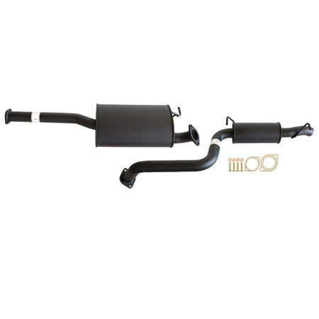 Ford Territory SX SY SZ 6Cyl 4L And 2.7L 2.5 Inch Catback Exhaust System Bolt On with black coated steel mufflers and pipes