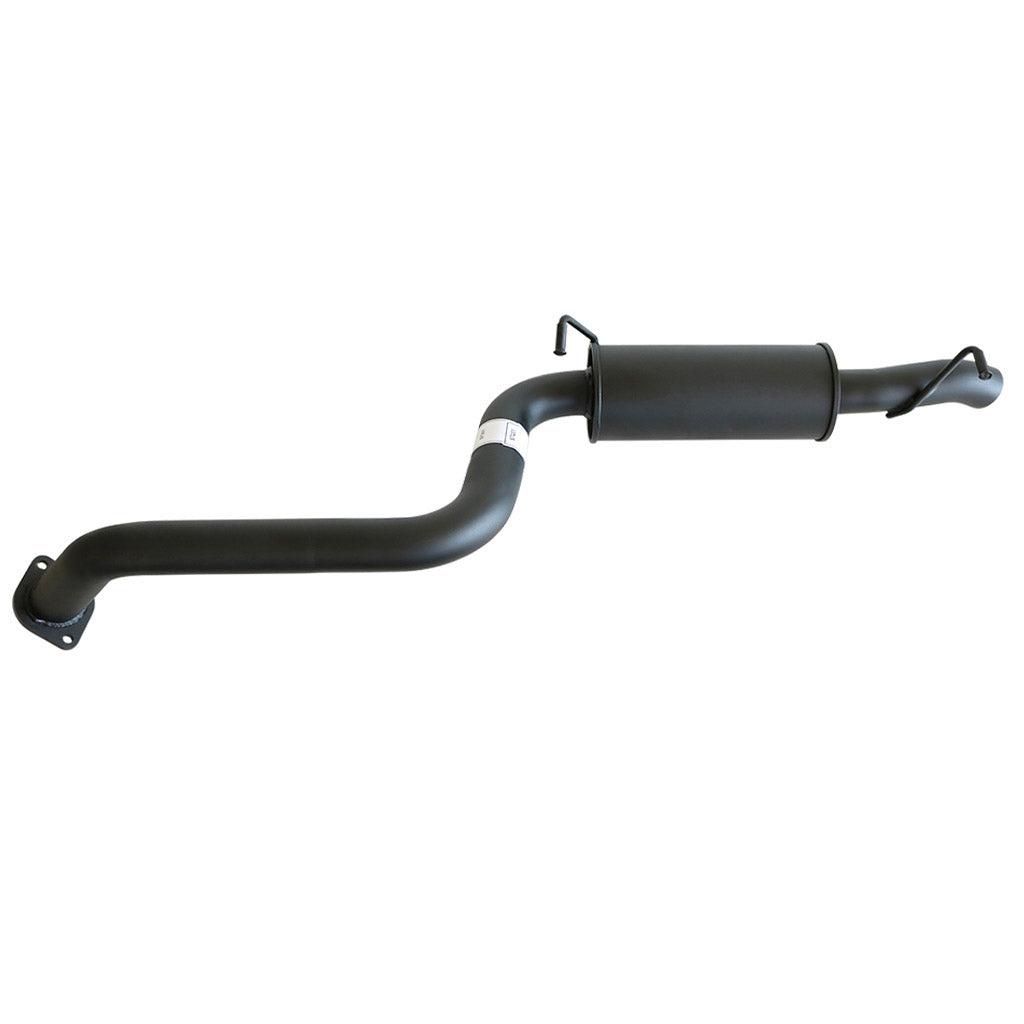 Ford Territory SX SY SZ 6Cyl 4L And 2.7L 2.5 Inch Catback Exhaust System Bolt On in black coated steel with muffler and mounting hooks