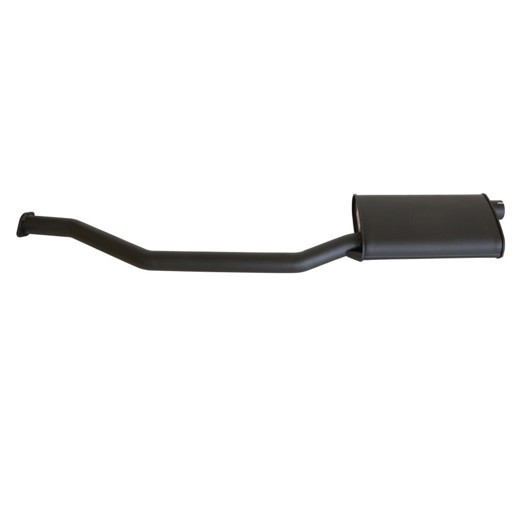 Falcon EA EB ED EL EF AU 6Cyl 4L Sedan And XR6 2.5 Inch Catback Exhaust Rear Hotdog in black steel with integrated muffler