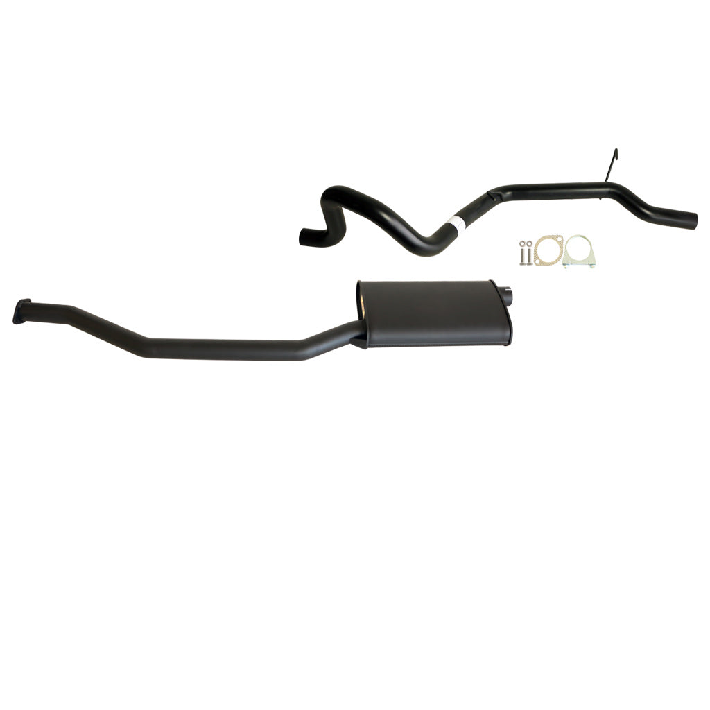 Falcon EA EB ED EL EF AU 6Cyl 4L Sedan & XR6 2.5 Inch Catback Exhaust Rear Tailpipe with muffler and fittings in black steel