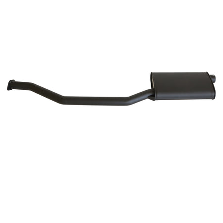 Falcon EA EB EL EF AU 6Cyl 4L Wagon 2.5 Inch Catback Exhaust - Rear Tailpipe in black steel with welded muffler and curved pipe.