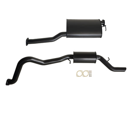 Ford Falcon BA BF 6Cyl Wagon 2.5 Inch Catback Sports Exhaust with black coated steel tubing and mufflers