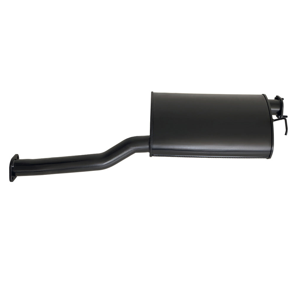 Ford Falcon BA BF 6Cyl Wagon 2.5 Inch Catback Sports Exhaust in black steel with welded muffler and curved exhaust pipe