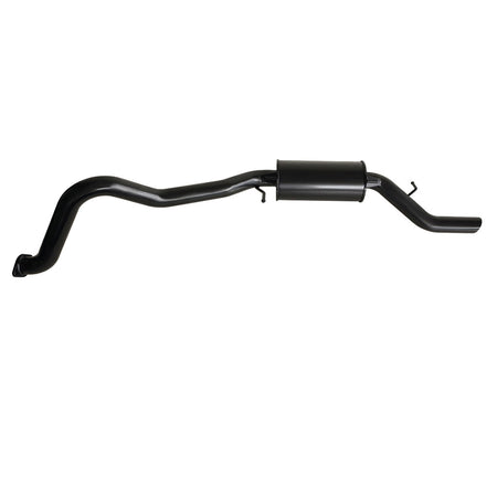 Ford Falcon BA BF 6Cyl Wagon 2.5 Inch Catback Sports Exhaust in black steel with muffler and curved pipe sections