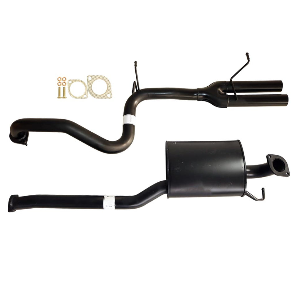 Ford Falcon FG XR6 Sedan 2.5 Inch Catback Sports Exhaust System Tailpipe Rear with mandrel bends and mounting hardware visible