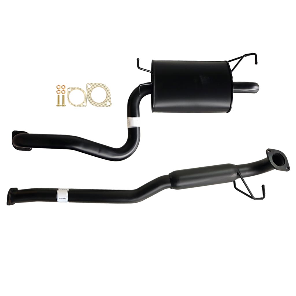 Ford Falcon FG Sedan XT 2.5 Inch Catback Exhaust System Non XR6 Withhotdog in black coated steel with mounting hardware
