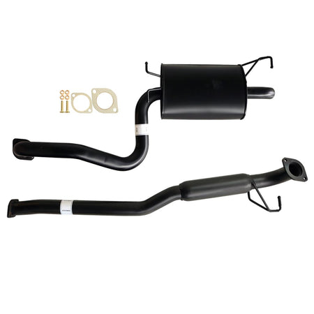 Ford Falcon FG Sedan XT 2.5 Inch Catback Exhaust System Non XR6 Withhotdog in black coated steel with mounting hardware