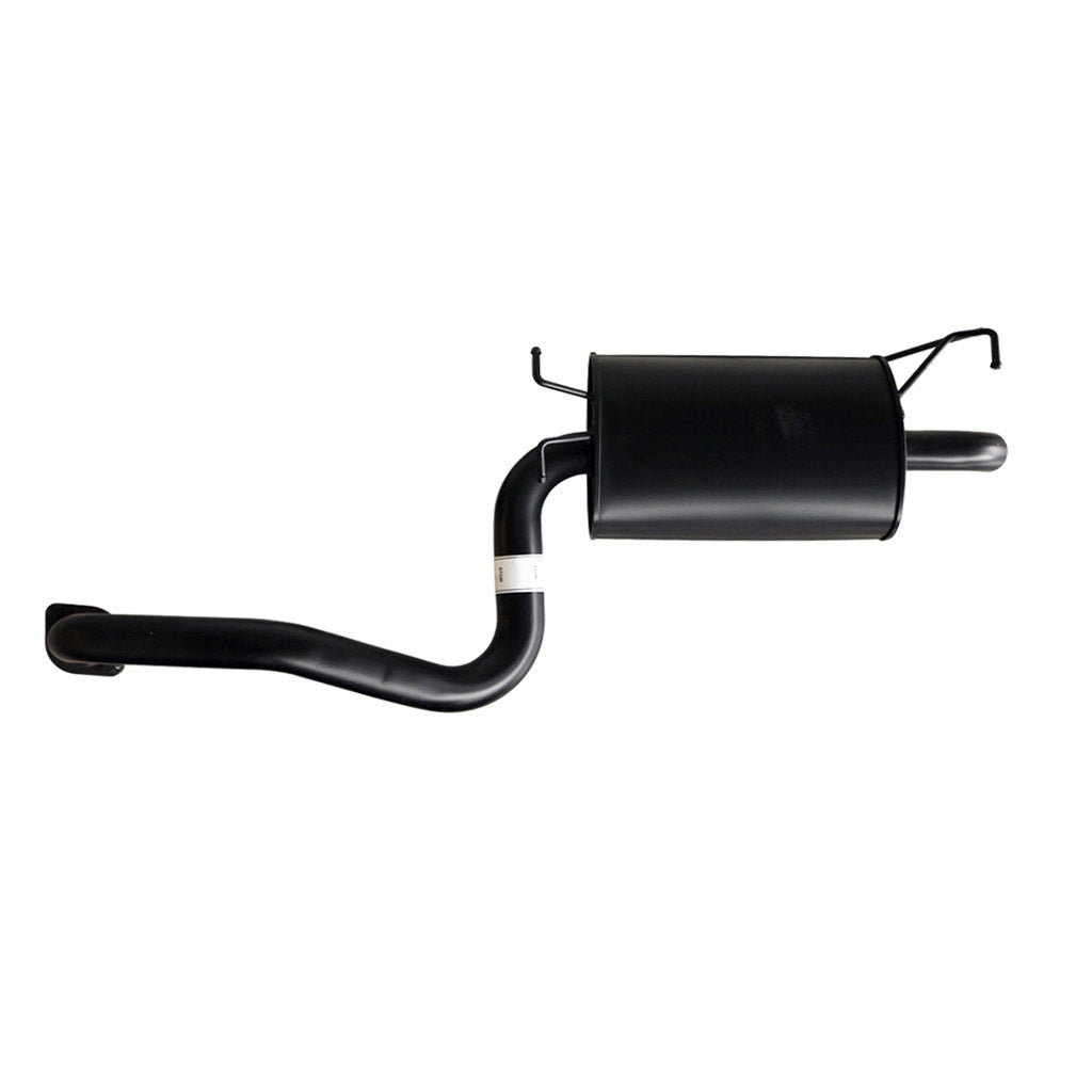 Ford Falcon FG Sedan XT 2.5 Inch Catback Exhaust System Non XR6 With Hotdog in black steel with muffler and mounting hooks