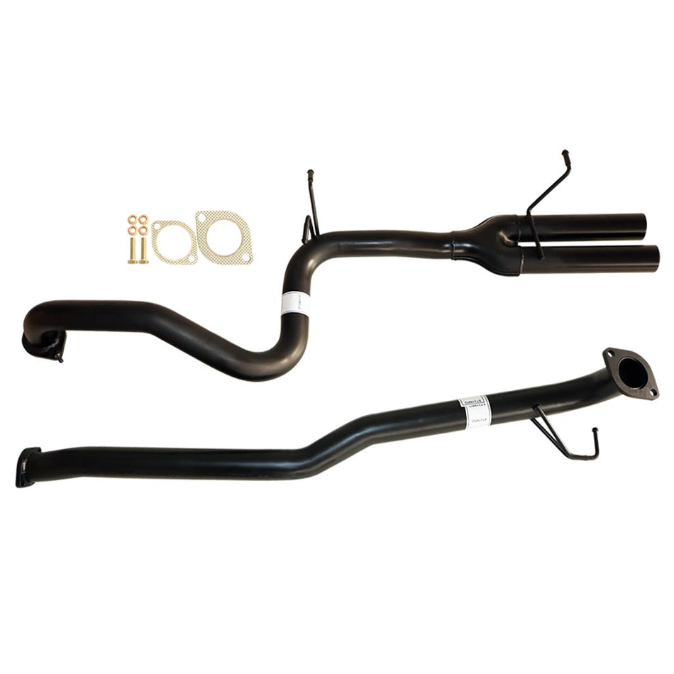 Falcon FG 6Cyl XT Sedan 2.5 Catback Sports Exhaust Pipe Only Front And Dual Tailpipe black steel pipes with mounting parts