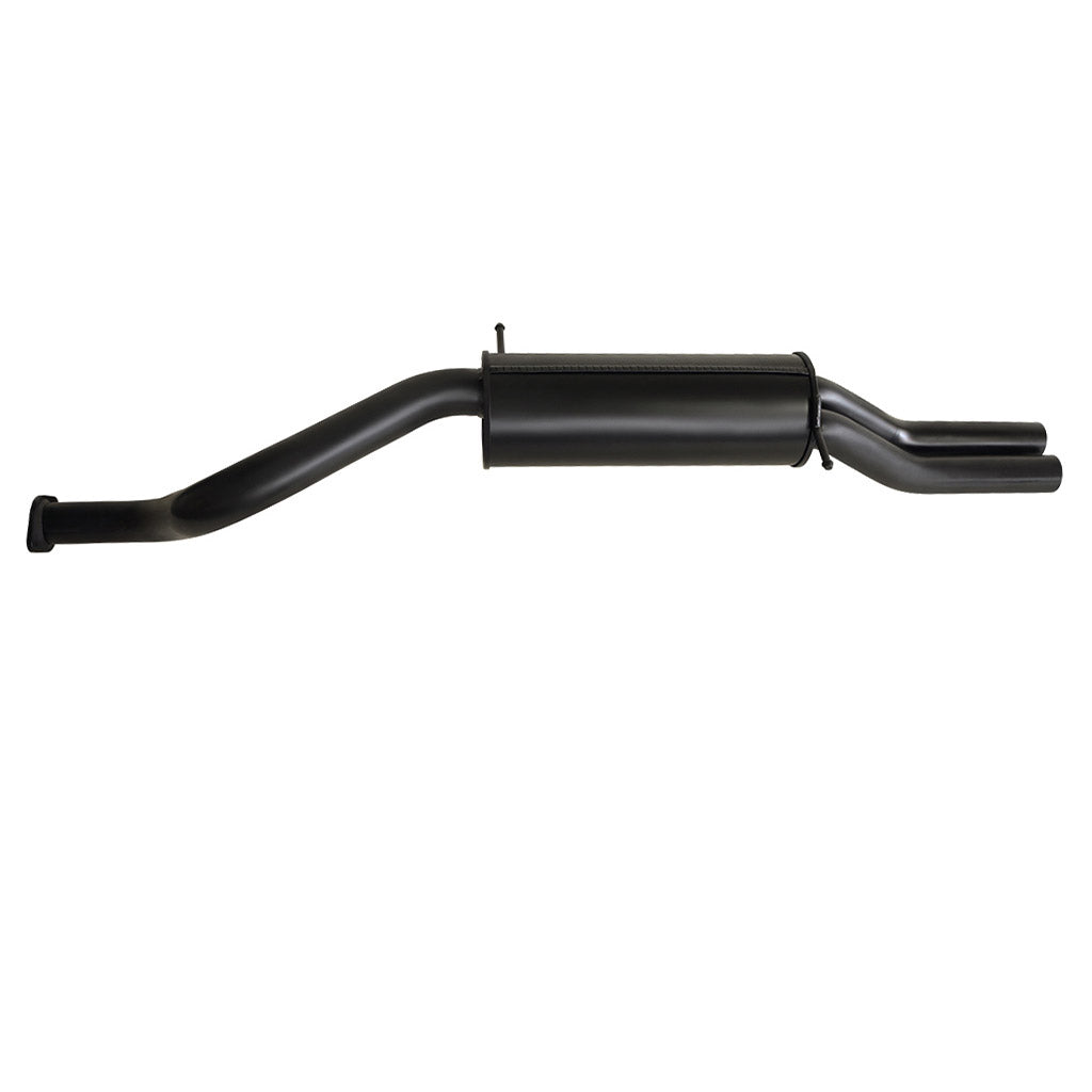 Ford Falcon AU 6Cyl Ute 2.5 Inch Catback SYS W/Rear Muffler With Dual Exit in black coated steel exhaust system