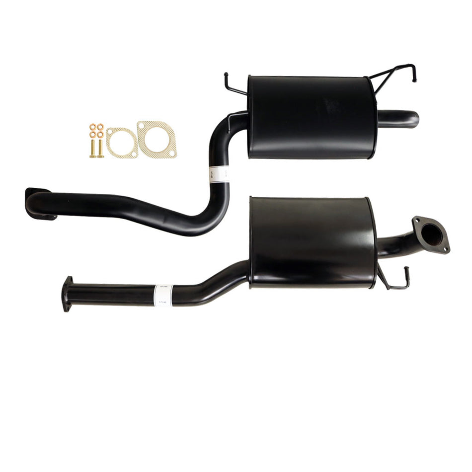 Ford Falcon BA BF 6Cyl Sedan 2.5 Inch Catback System (Non Xr6) black coated exhaust mufflers with gaskets and bolts