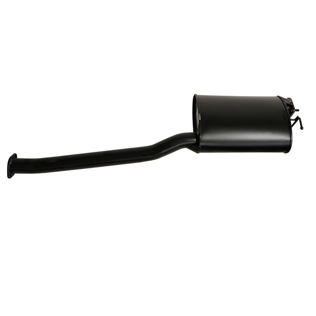 Ford Falcon BA BF 6Cyl XR6 Tub Ute 2.5 Inch Catback Exhaust Tailpipe Rear in black steel with muffler and mounting bracket