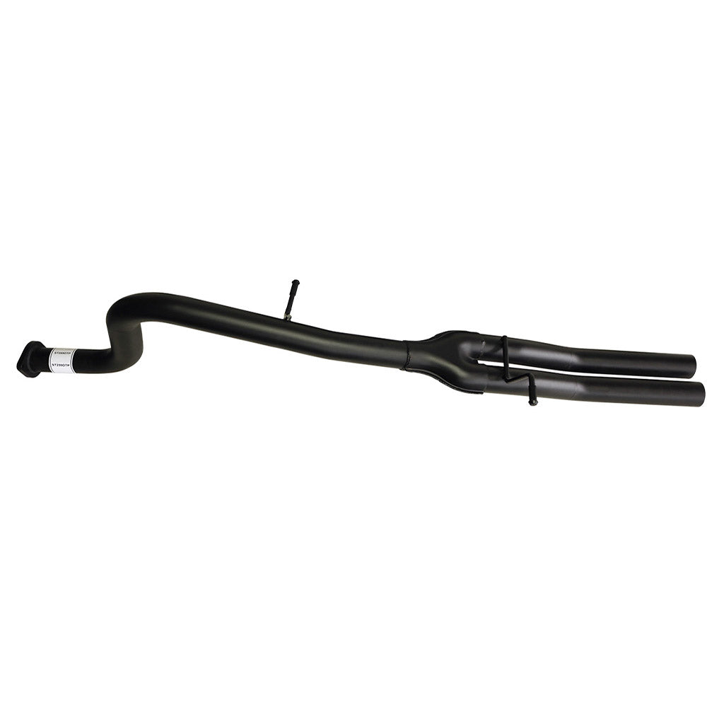 Ford Falcon FG 6Cyl Tub And XR6 Ute 2.5 Inch Cat Back Exhaust With Tailpipe Rear in black steel tubing