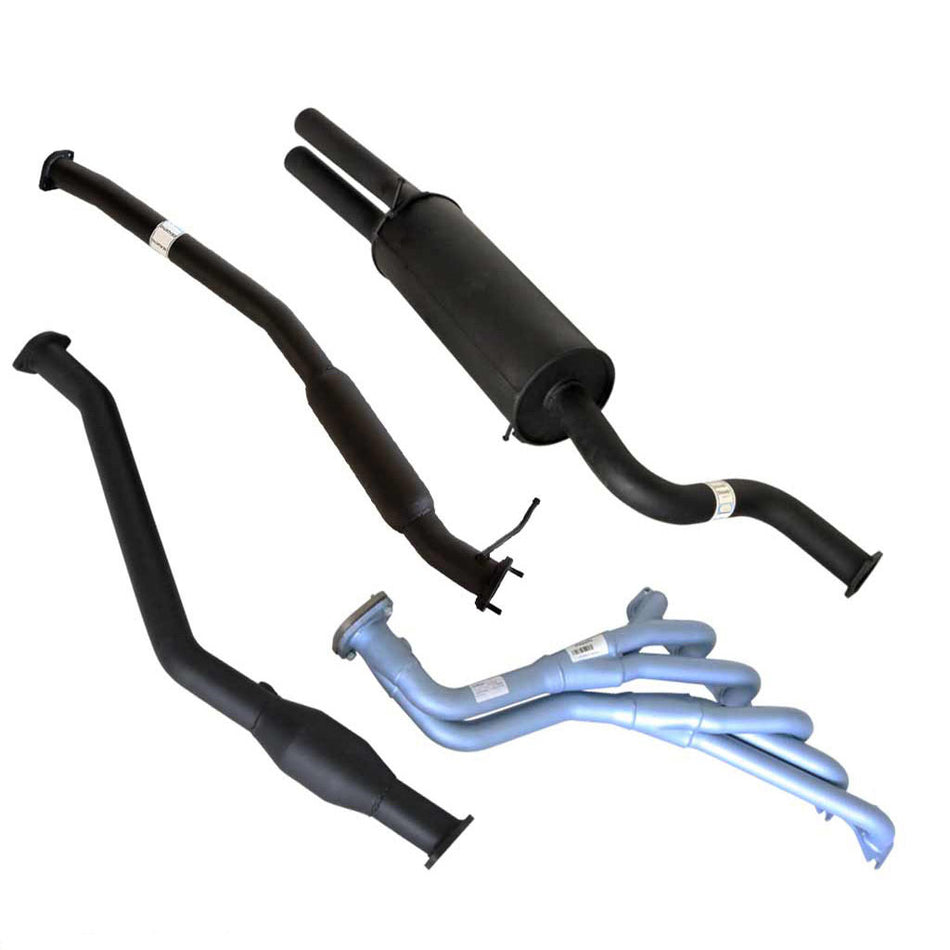 Ford Falcon BA BF XR6 Ute 2.5 Inch Cat And Exhaust With Hotdog PACEMAKER Headers components in black and silver steel