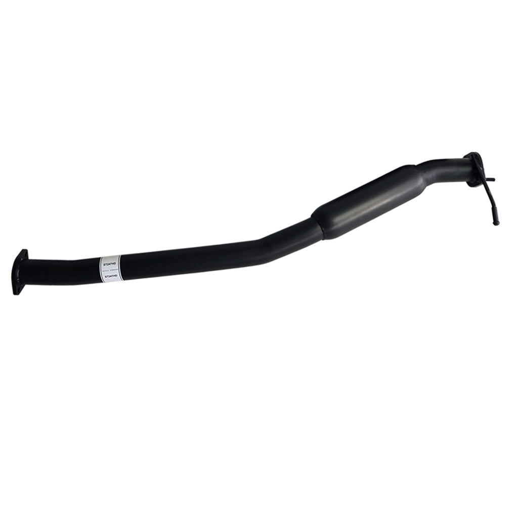 Falcon FG 6Cyl Tub & XR6 Ute 2.5 Inch Cat Back Exhaust Hotdog Front Muffler Rear in black steel with welded flanges and mounting bracket