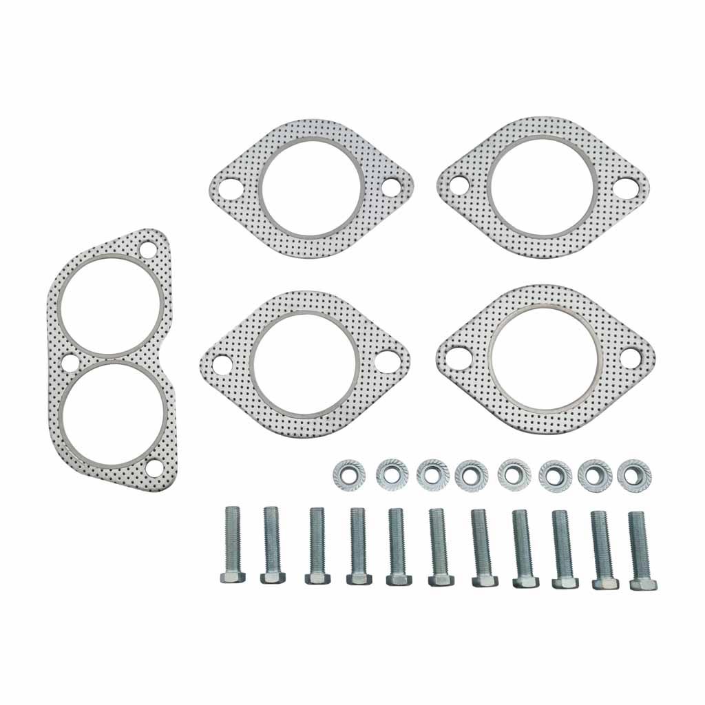 Set of metal exhaust gaskets with bolts and nuts for Ford Falcon BA BF XR8 Ute Twin 2.5 Inch Cat Back Exhaust - Muffler And Tailpipe