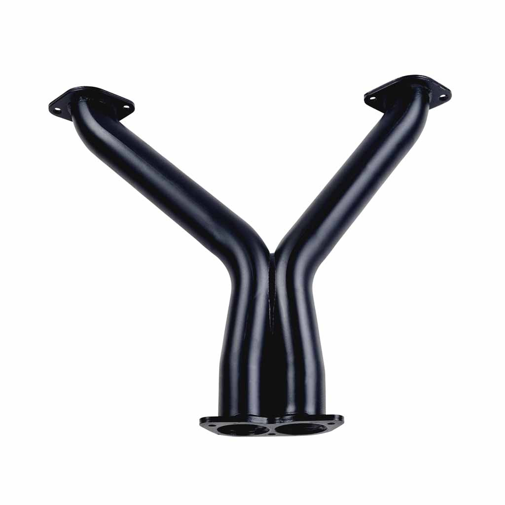 Ford Falcon BA BF XR8 Ute Twin 2.5 Inch Cat Back Exhaust - Muffler And Tailpipe Y-pipe component in black steel