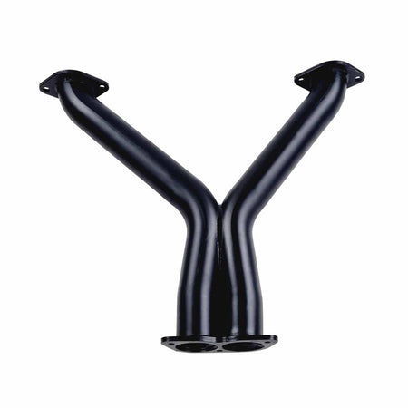 Ford Falcon BA BF XR8 Ute Twin 2.5 Inch Cat Back Exhaust - Muffler And Tailpipe Y-pipe component in black steel