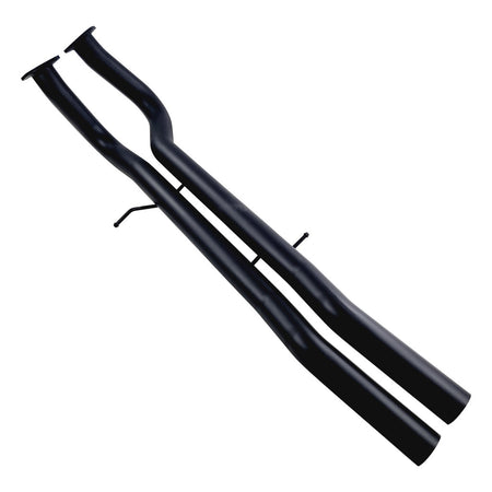 Ford Falcon BA BF XR6 Turbo Ute Twin 2.5" Cat Back Exhaust Muffler And Tailpipe in black steel tubing