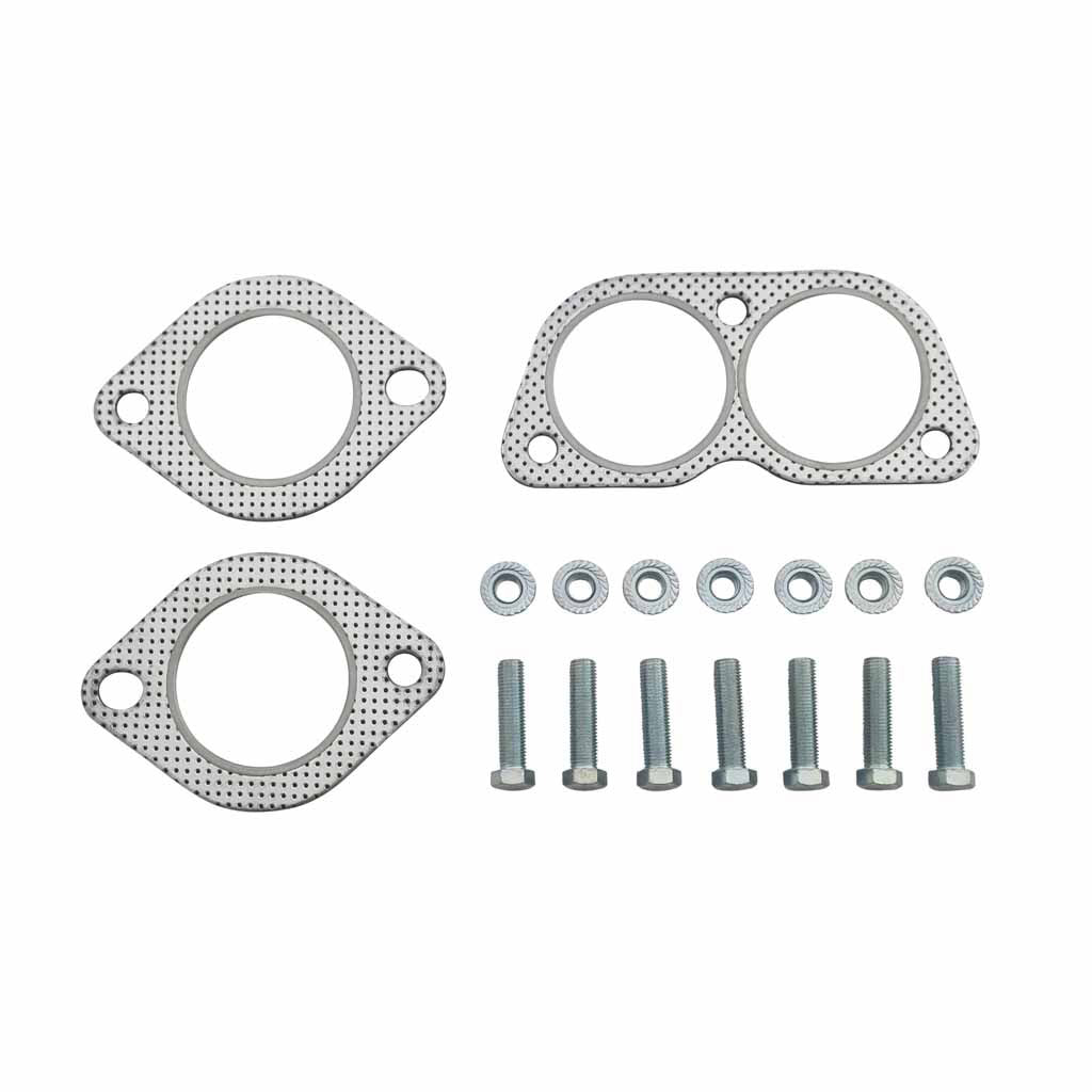 Ford Falcon BA BF XR6 Turbo Ute Twin 2.5" Cat Back Exhaust Muffler And Tailpipe gasket and bolt kit in metal.