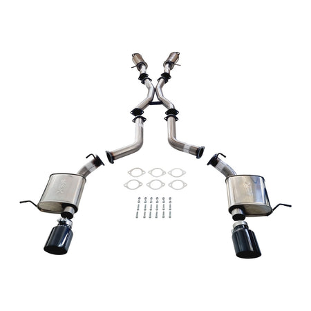 3" Cat Back Stainless Exhaust SRT Grand Cherokee 6.4 2012-21 BC Tips with mandrel bent tubes and mufflers