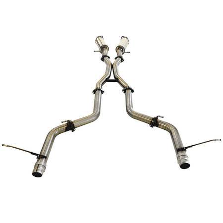 3" Cat Back Stainless Exhaust For SRT Jeep Grand Cherokee Twin 2012 to 2021 OE Tip Option with polished stainless steel tubes and clamps