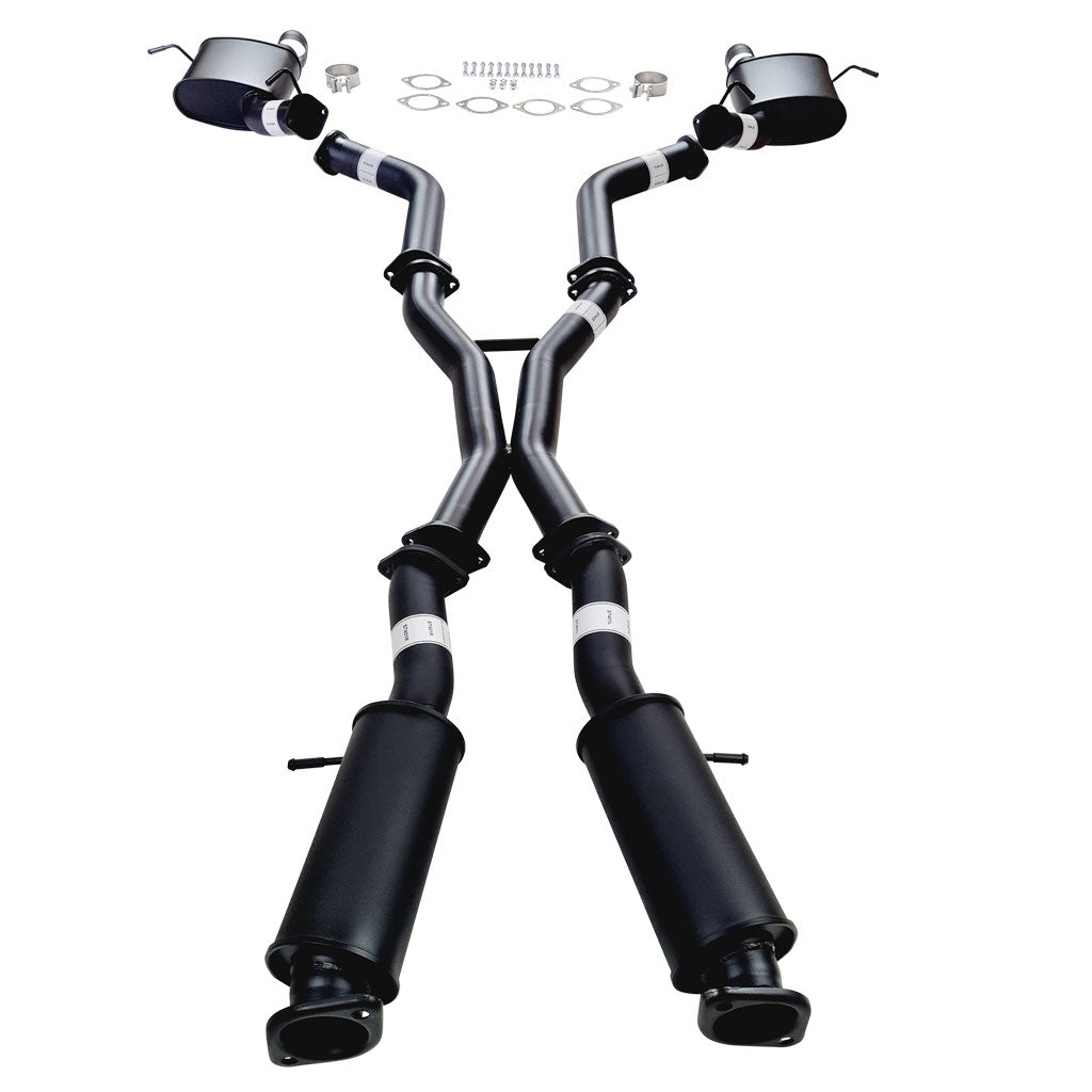 Twin 3" Cat Back Exhaust For SRT Jeep Grand Cherokee 2012-21 OE Tips with stainless steel pipes and mufflers
