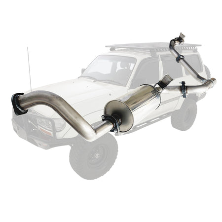 2.5 Inch Stainless Sports Exhaust For Toyota Landcruiser 80 Series FZJ80 4.5L Petrol stainless steel with muffler and bent pipe sections