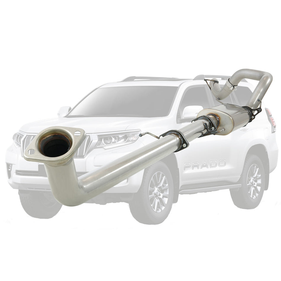 Toyota Prado GUN150R 2.8L TD 3" Stainless DPF Back Muffler Only Exhaust System