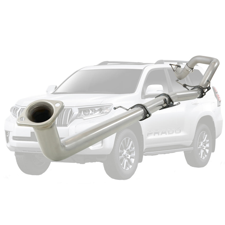 Toyota Prado GUN150R 2.8L TD 3" Stainless DPF Back Pipe Only Exhaust System