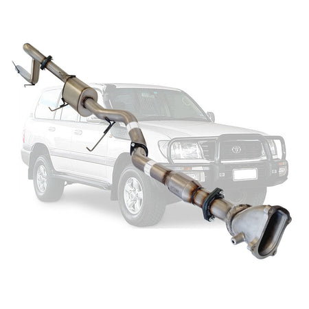 Toyota Landcruiser 100 Series HDJ100 1HD-FTE 3 Inch Turbo Back Exhaust with stainless steel construction and mandrel bends