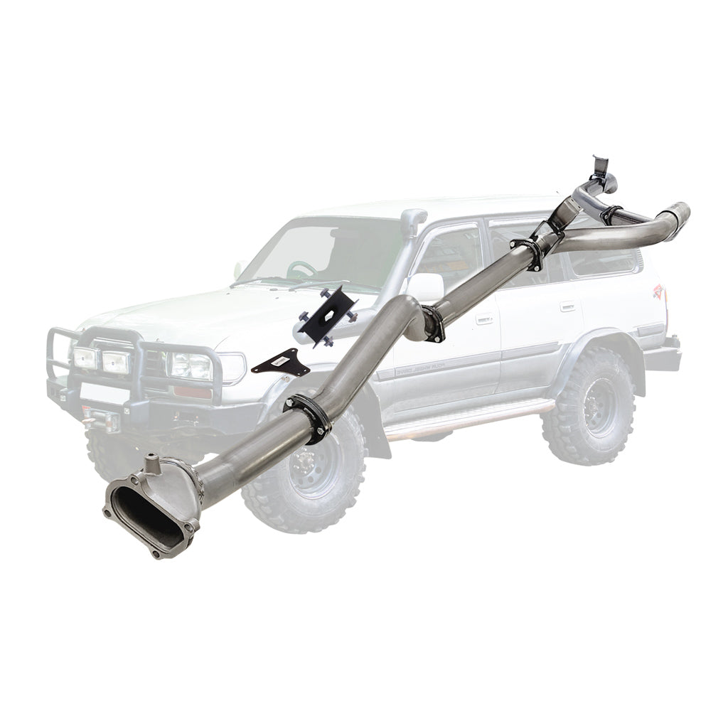 Toyota Landcruiser 80 Series 4.2L 1HD 3 Inch Turbo Back Exhaust with Cast Dump Pipe 1990 - 1998 stainless steel tube assembly